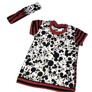 Boutique Toddler Girls Mickey Mouse Shirt With Matching Headband-Size 2-GUC